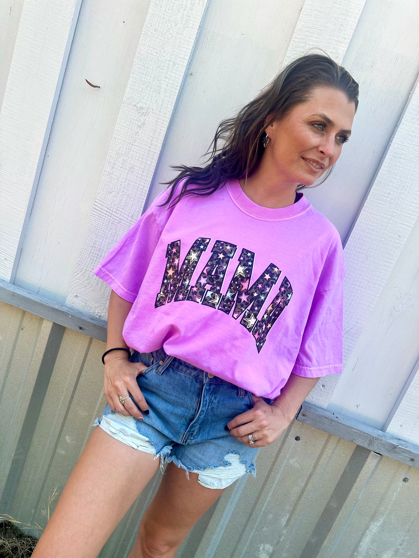 Cheetah and Stars MAMA Tee