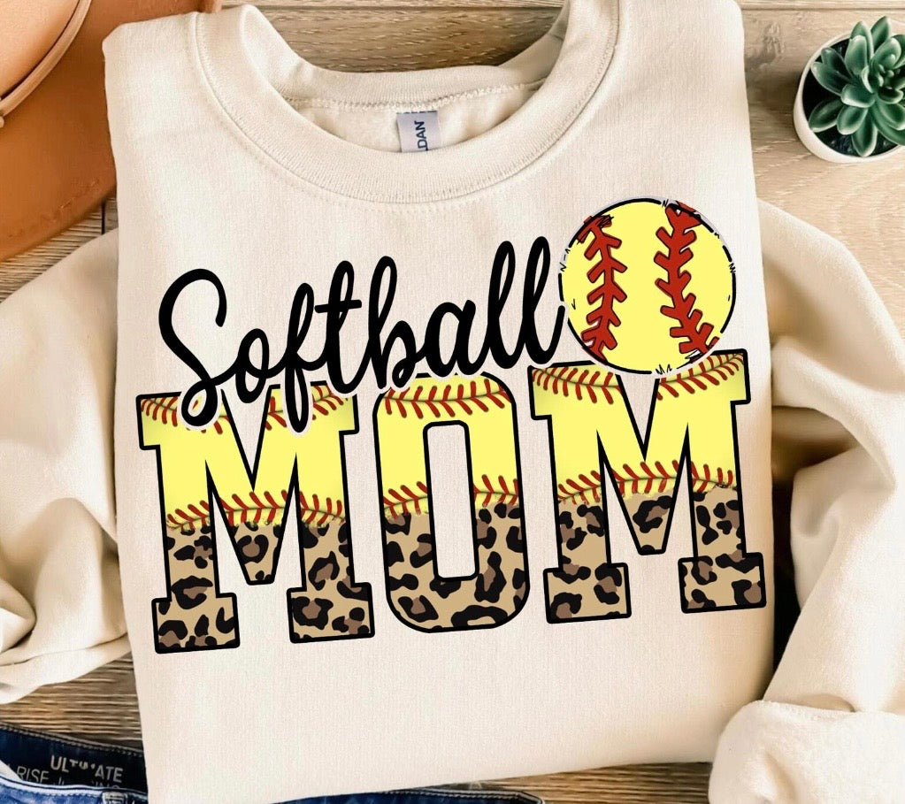 Softball mom leopard