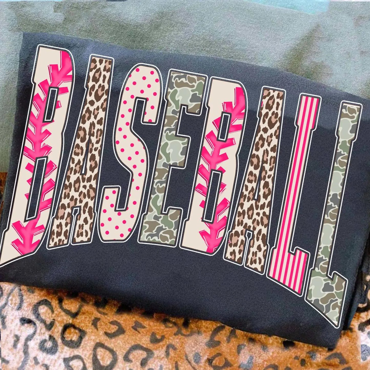 Pink and Camo Baseball
