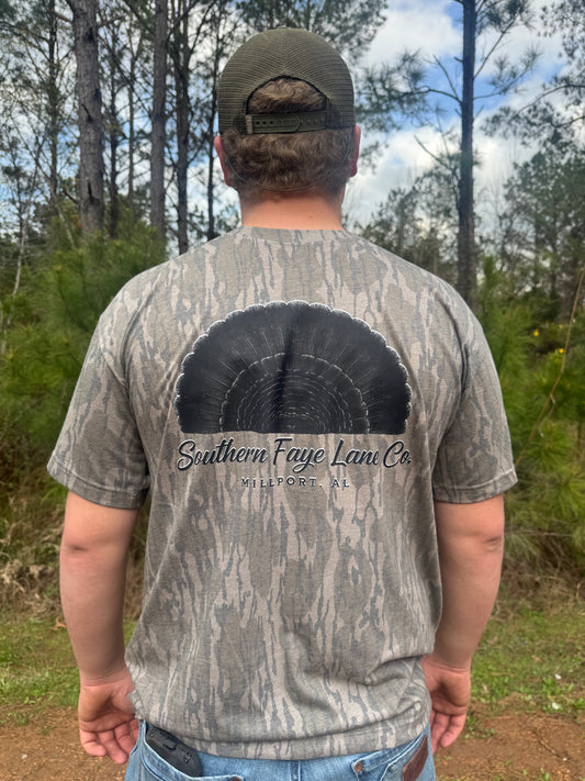 Southern Faye Lane Co Turkey Fan Camo Tee